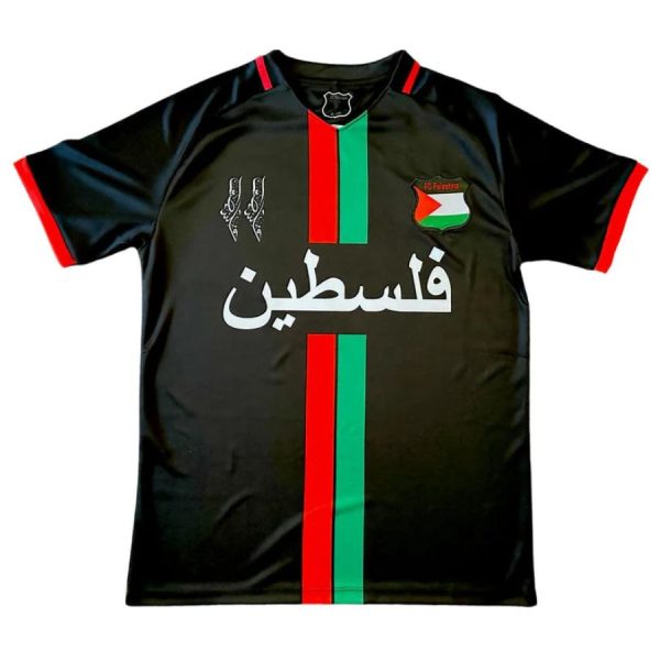 Maillot de football Palestine 2024 2025 Noir Arabe