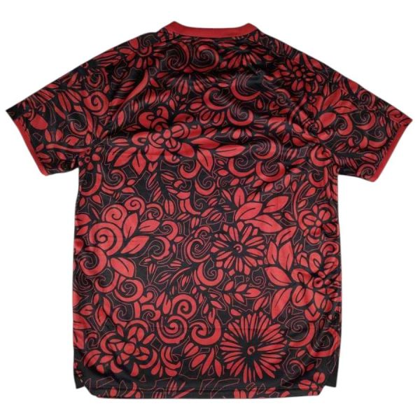Maillot Edition Speciale FC Palestine Motifs Floraux Rouge Foncé