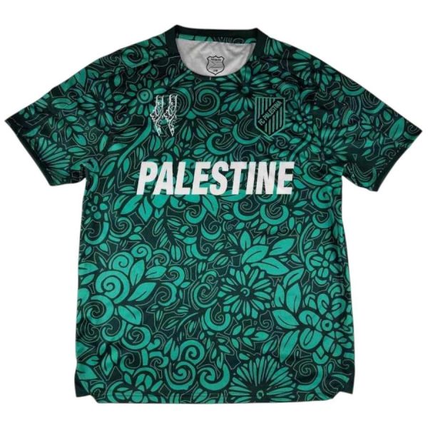 Maillot Edition Speciale FC Palestine Motifs Floraux Vert