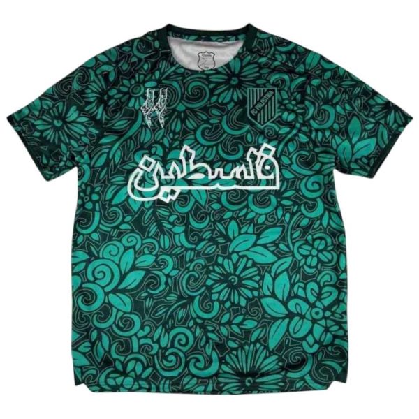 Maillot Edition Speciale FC Palestine Motifs Floraux Vert Arabe