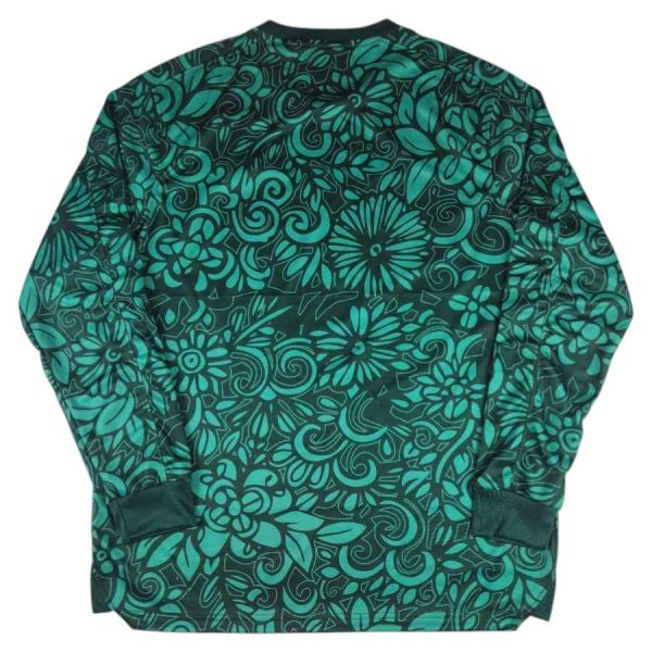 Maillot Edition Speciale FC Palestine Motifs Floraux Vert Manches Longues