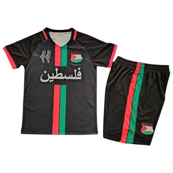 Maillot Kit Enfant Palestine Noir 2024 2025 Arabe