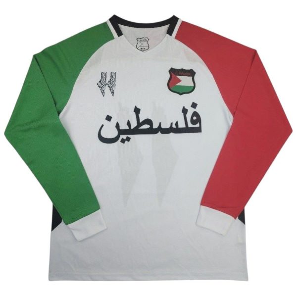 Maillot Palestine Edition Speciale Blanc Vert Rouge 2024 2025 Manches Longues