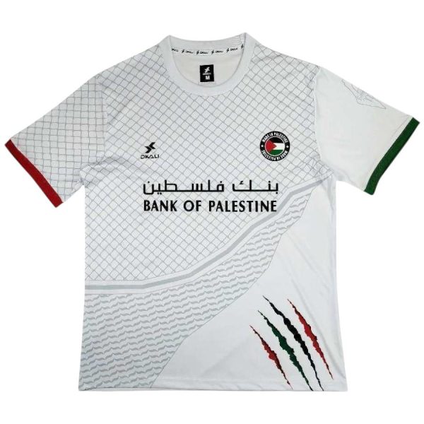 Maillot Palestine Edition Speciale bank of palestine blanc rouge vert 2024 2025