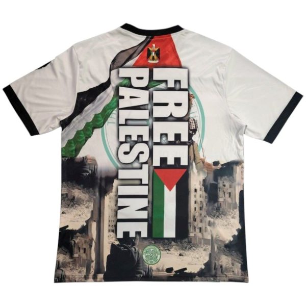 Maillot Palestino Edition Speciale Rayure Vert-Blanc 2025 2026